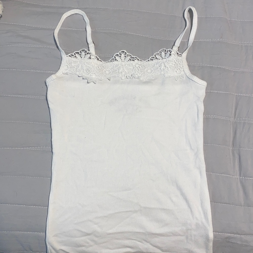 Aeropostale White Lace Tank